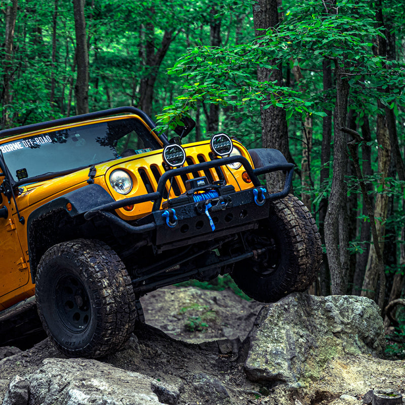 Load image into Gallery viewer, Borne Off-Road 10K Winch - Blue Synthetic Rope
