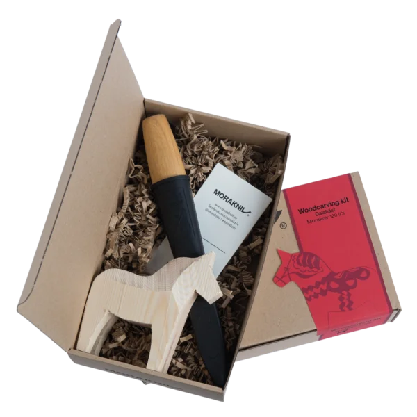 Load image into Gallery viewer, Mora Carving Knife Kit with Dala Horse Block #14041
