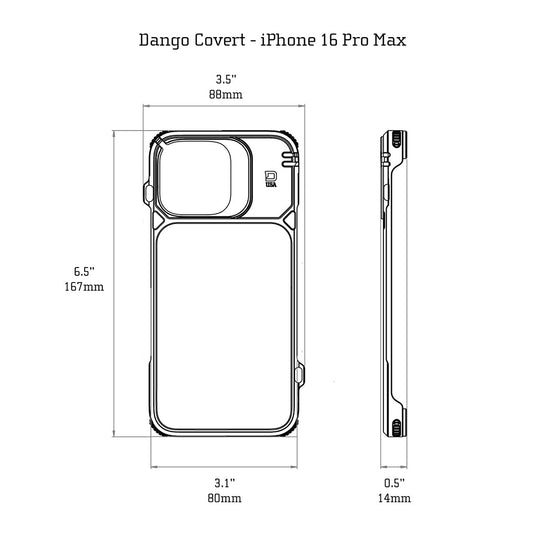 DANGO Covert Case for Iphone 16 Pro Max