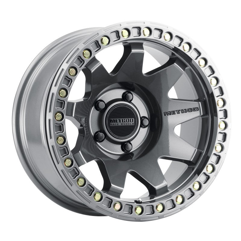 Load image into Gallery viewer, Method MR108 17x9 -44mm Offset 5x5 71.5mm CB Gloss Titanium w/BH-H24125-38 Wheel

