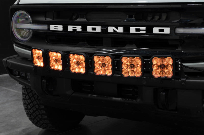 Load image into Gallery viewer, Diode Dynamics Bronco SS5 6-Pod CrossLink Grille Lightbar Kit Sport - Yellow Combo
