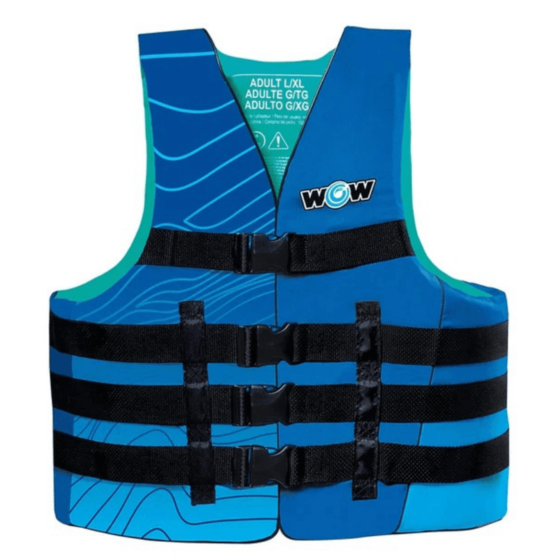 Load image into Gallery viewer, WOW Watersports Vis-Wave Adult Life Vest Blue
