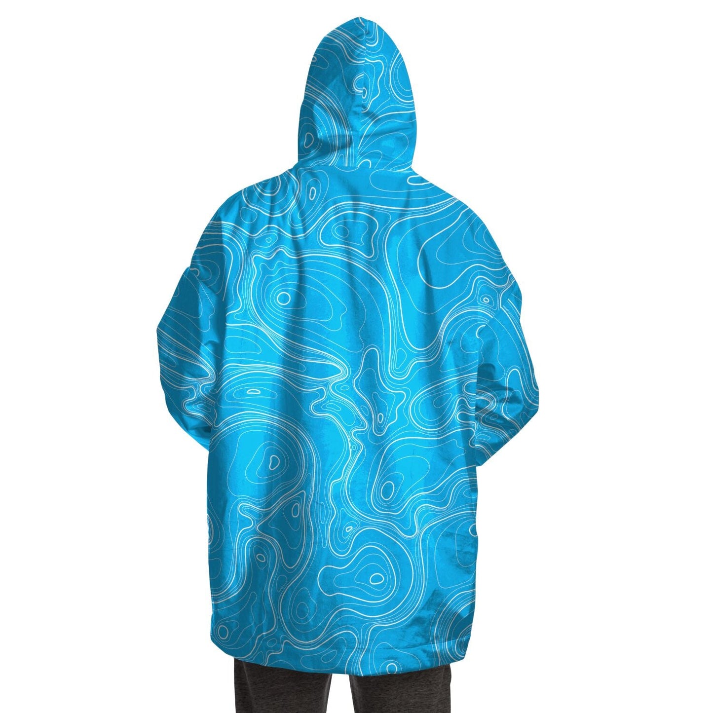 Rad Palm Blue Topographic Snug Hoodie