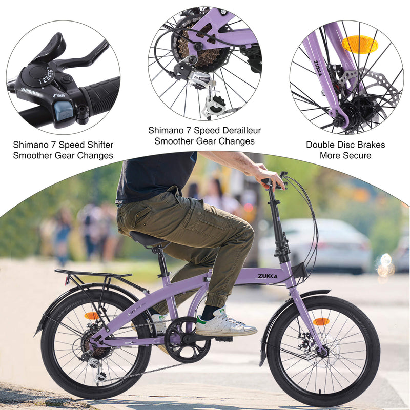 Load image into Gallery viewer, Zukka Crossroll Folding Bike - 20&quot;
