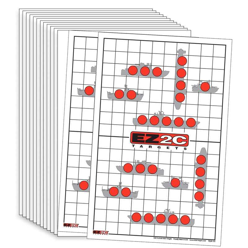 Load image into Gallery viewer, EZ2C Four Fun Game Styles: Paper Targets Shooting Range 11"x17" USA MADE
