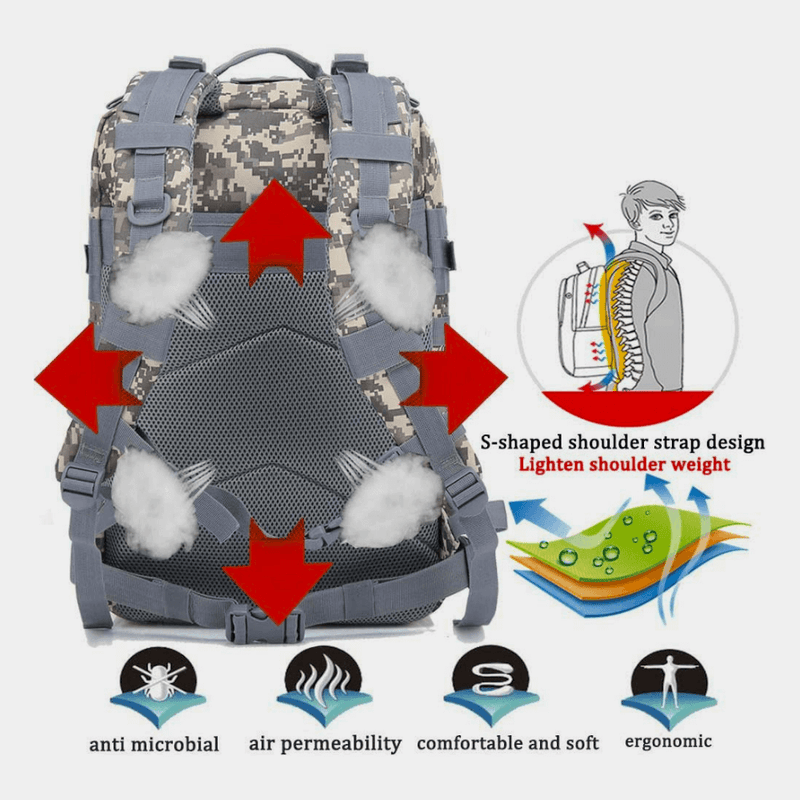 Load image into Gallery viewer, Tactical 45L Molle Rucksack Backpack
