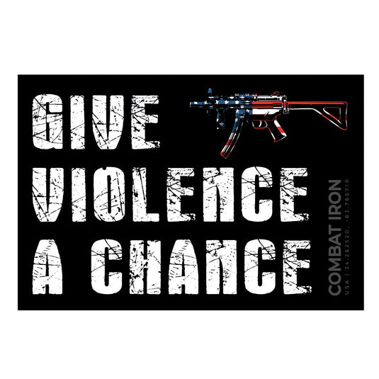 Give Violence A Chance USA Decal