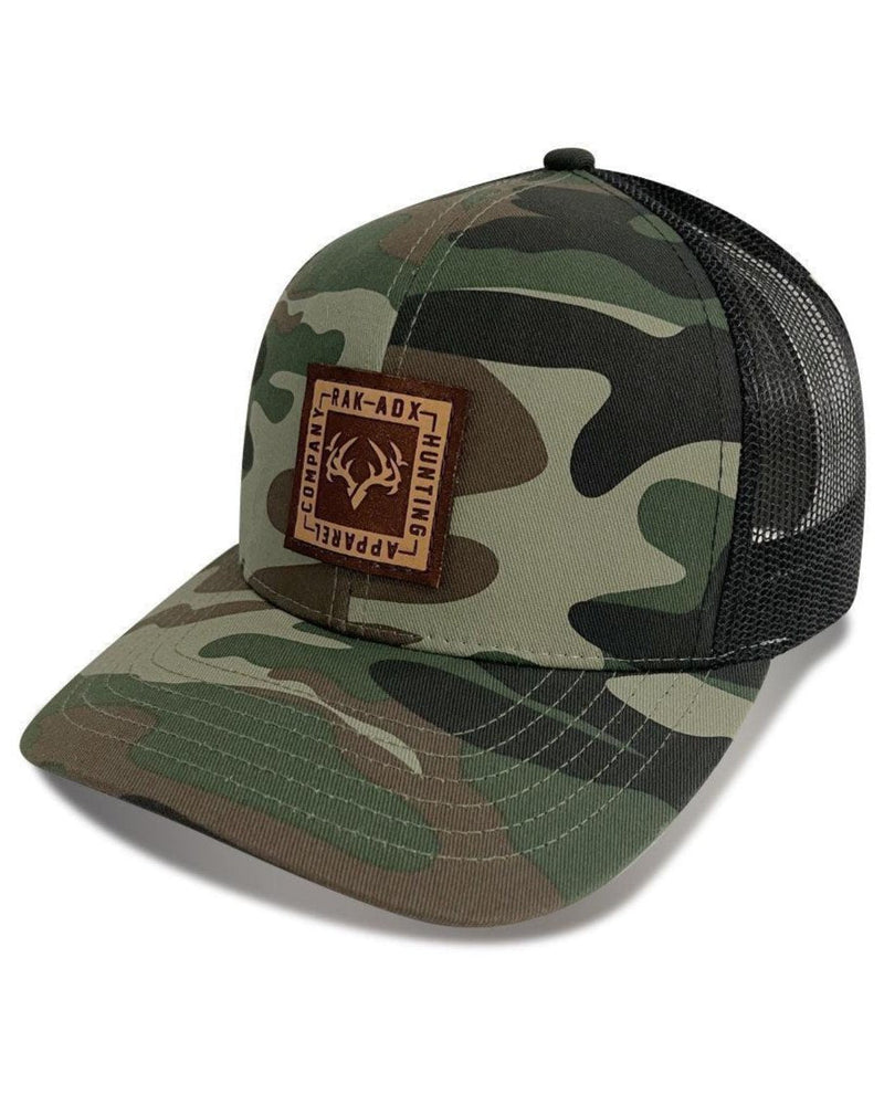 Load image into Gallery viewer, Delta Camo Leather Patch Trucker Hat
