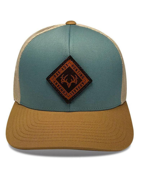 Delta Sky Blue Leather Patch Trucker Hat