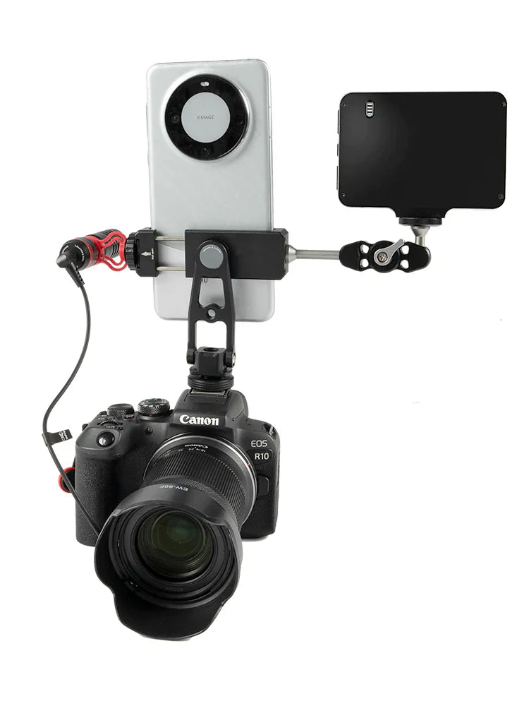 Load image into Gallery viewer, Linkogear Aluminum Phone Clamp Mount 360° Rotating Cold Shoe Tripod
