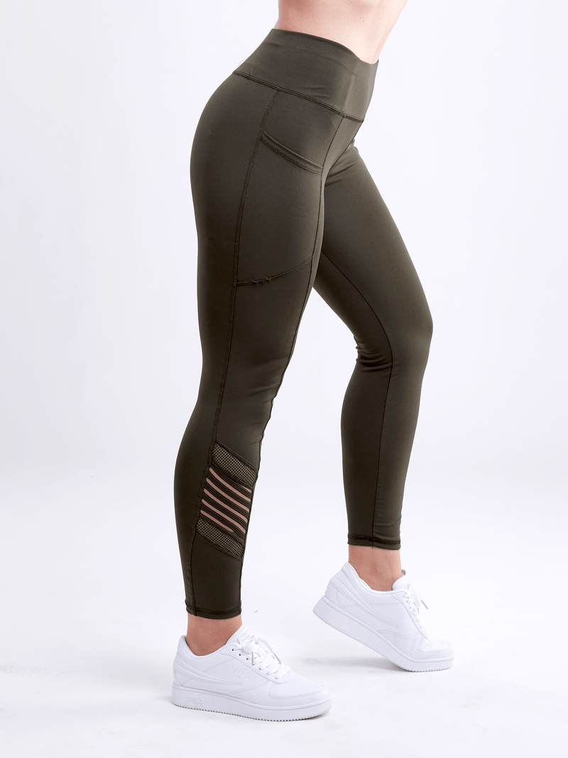 Load image into Gallery viewer, JupiterGear High-Waisted Pilates Leggings with Side Pockets &amp; Mesh Panels
