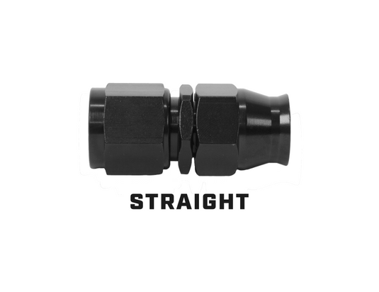 Aeromotive PTFE Hose End - AN-06 - Straight - Black Anodized 15350