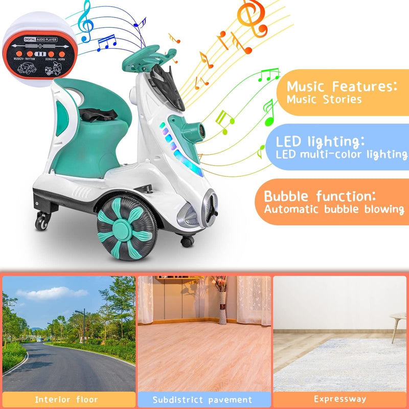 Load image into Gallery viewer, Didida 6V Dual Drive Kids Ride on Car with Automatic Bubble Function and Fun Accessories
