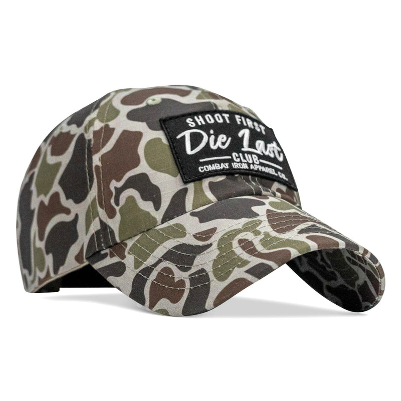 Load image into Gallery viewer, Shoot First. Die Last. Club Patch Low Profile Ripstop Flex Hat
