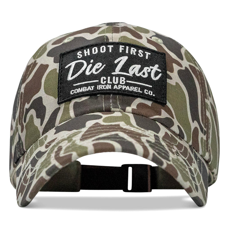 Load image into Gallery viewer, Shoot First. Die Last. Club Patch Low Profile Ripstop Flex Hat
