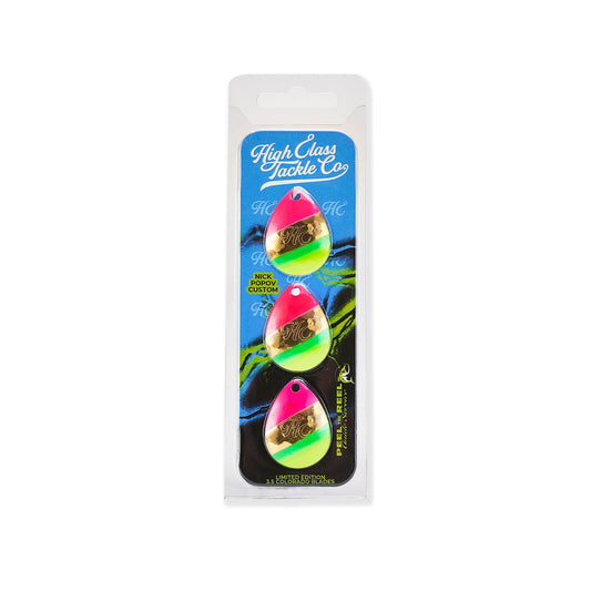 "Dirty Bird" Peel The Reel x High Class 3.5 Colorado Blades (3-Pack)