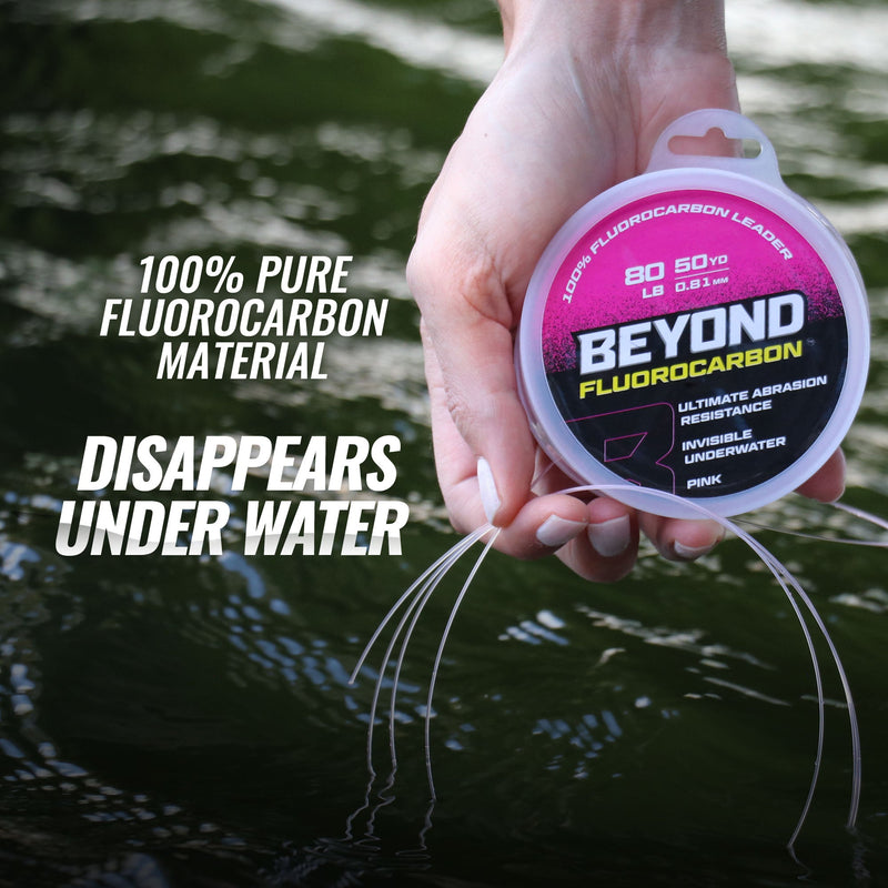 Load image into Gallery viewer, Beyond Fluorocarbon Leader Material 50YD - Pink Or Clear
