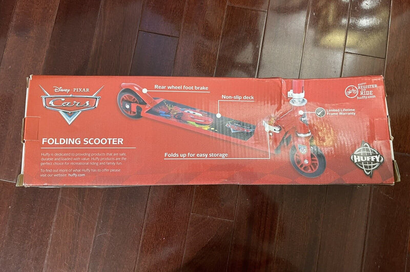Load image into Gallery viewer, Disney Pixar Cars Lightning McQueen Folding Scooter by Huffy
