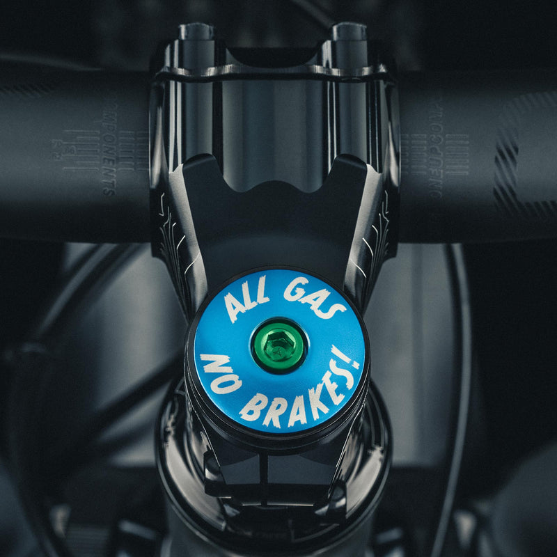 Load image into Gallery viewer, All Gas No Brakes - Custom Bike Headset Cap
