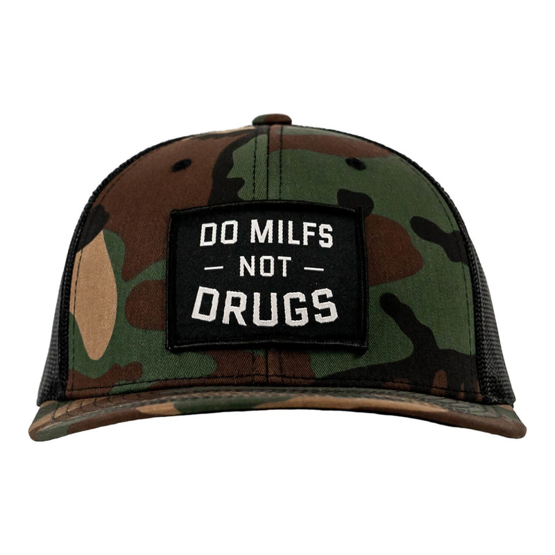 Load image into Gallery viewer, Do Milfs. Not Drugs. Patch Snapback HAT
