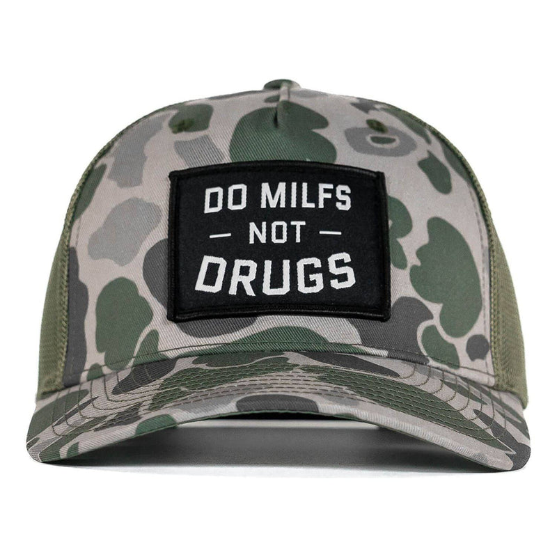 Load image into Gallery viewer, Do Milfs. Not Drugs. Patch Snapback HAT
