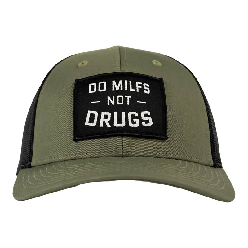 Load image into Gallery viewer, Do Milfs. Not Drugs. Patch Snapback HAT
