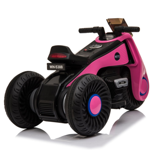 Load image into Gallery viewer, Double the Fun: Pink 3-Wheel Electric Motorcycle for Kids
