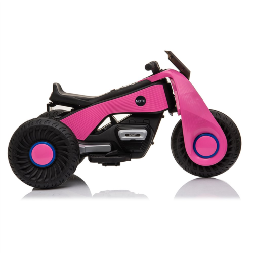 Load image into Gallery viewer, Double the Fun: Pink 3-Wheel Electric Motorcycle for Kids
