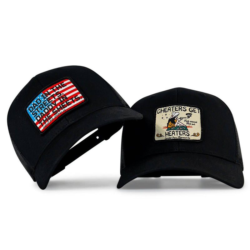 Load image into Gallery viewer, Dad In The Streets. Daddy In The Sheets. American Flag Patch Snapback Hat
