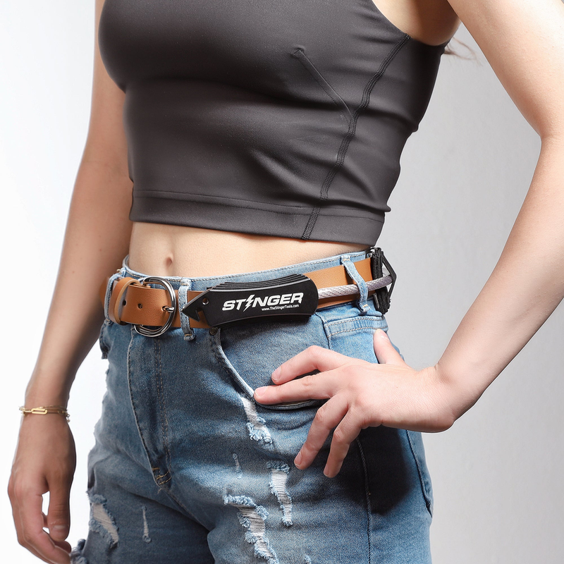 Load image into Gallery viewer, Stinger Concealed Carry Whip System: Car Emergency Tool with Seat Belt Cutter and Window Breaker
