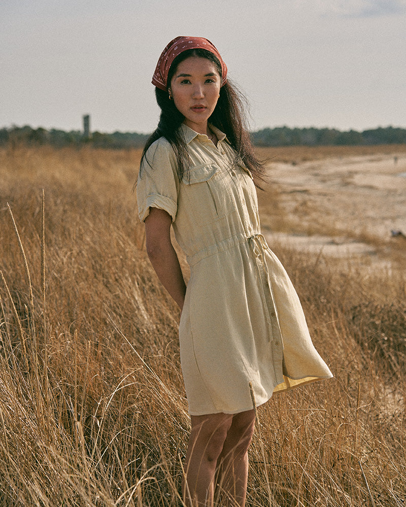 Load image into Gallery viewer, Linen Field Guide Shirt Dress
