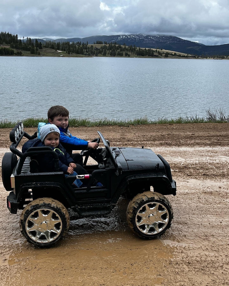 Load image into Gallery viewer, 2 Seater 24 Volt 4x4 Electric Ride On Jeep Style Rubber Tires Fully Loaded Truck ATV UTV For Kids W/Magic Cars® Wireless Parental Control
