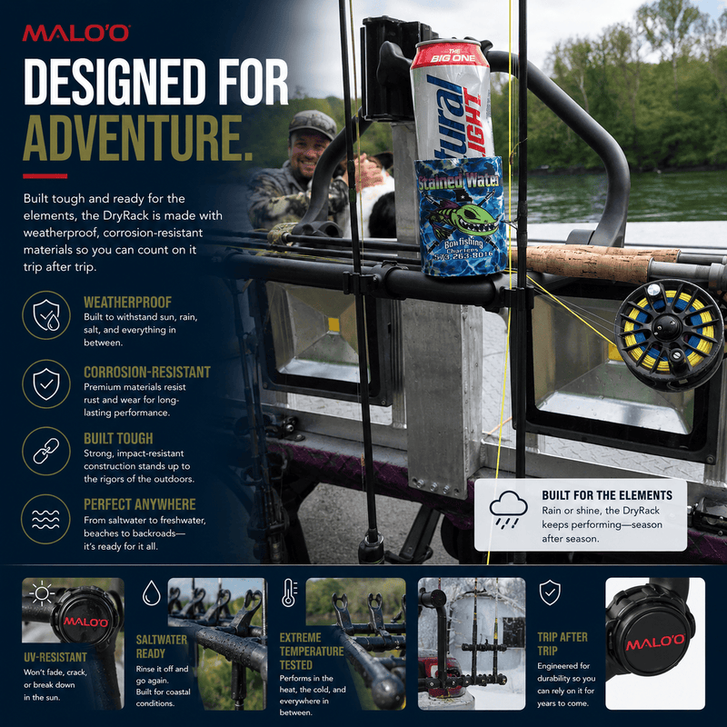 Load image into Gallery viewer, DryRack Fishing Rod Holder – Portable Rod Rack for Vehicle &amp; Outdoor Use
