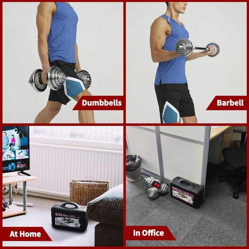 Load image into Gallery viewer, Adjustable Dumbbell Set Home Gym Cast Iron Barbell Sets with Carry Box 66lbs Office Bedroom Workout Dumbbells for Men and Women
