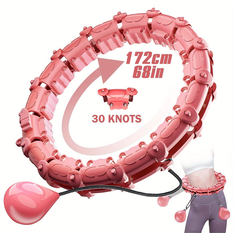 Load image into Gallery viewer, 1pc Smart Weighted Hula Hoops, Fitness Weight Loss Gear, With Detachable Knots &amp; Adjustable Weight

