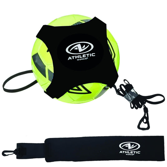 Adjustable Solo Soccer Kick Trainer for All Ages - Universal Fit for Sizes 3/4/5