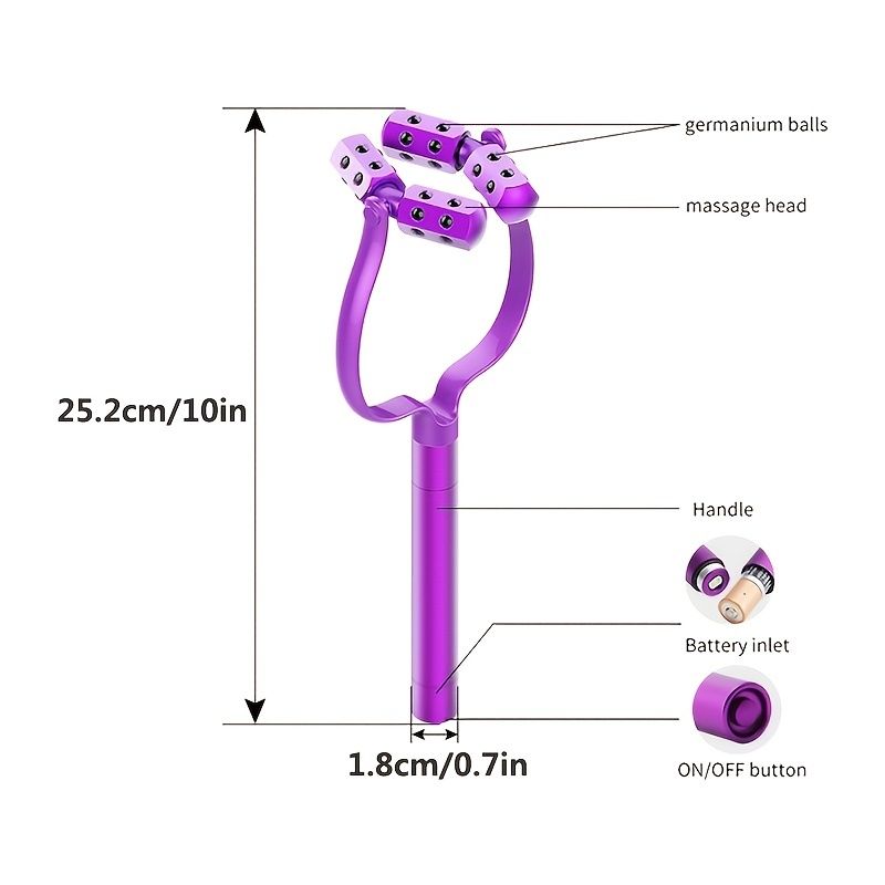 Load image into Gallery viewer, 1pc Electric Germanium Beauty Roller; Face Thinner Vibrating 3D Roller Massager; V Face Tool; U Germanium Massager Stick
