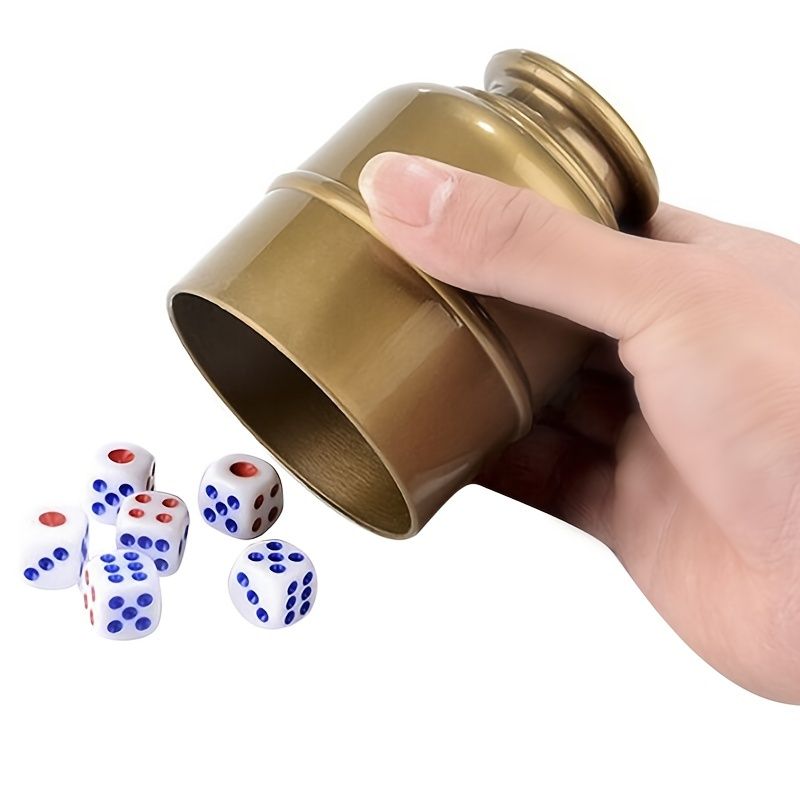 Load image into Gallery viewer, 1pc standard Dice &amp; Dice Cup Set; Bar Sieve Thickened Combination with Bottom Holder; Outdoor Table Game Accessories
