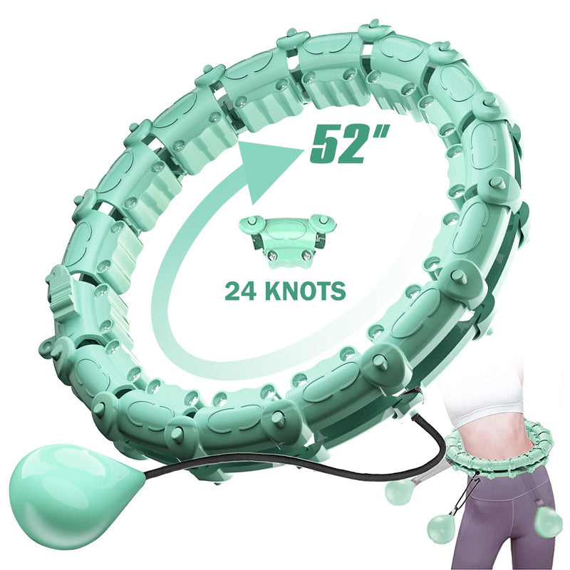 Load image into Gallery viewer, 1pc Smart Weighted Hula Hoops, Fitness Weight Loss Gear, With Detachable Knots &amp; Adjustable Weight
