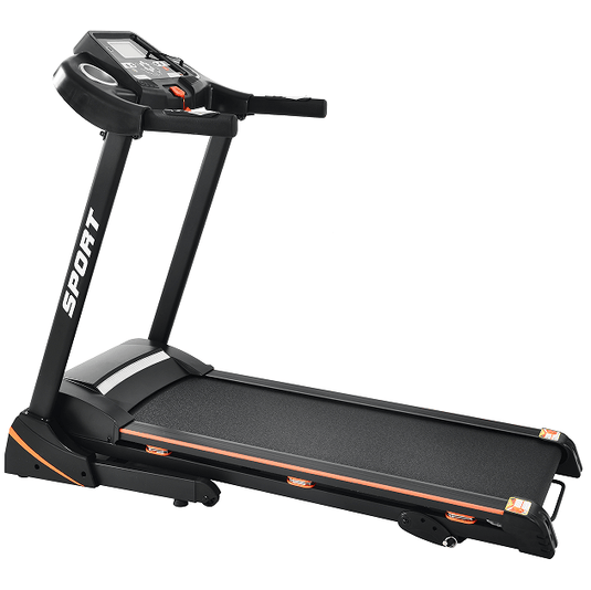 330LBS Folding peloton Treadmill Aerobic Training 14.8KM/h Running Fitness LCD Display 5in 3.5HP motor, Medium Treadmill Home / Office adult men and women