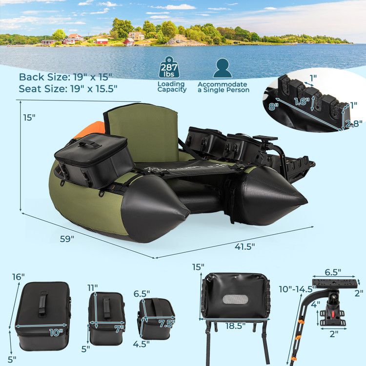 Load image into Gallery viewer, Portable Fishing Boat with 3 Detachable Storage Boxes
