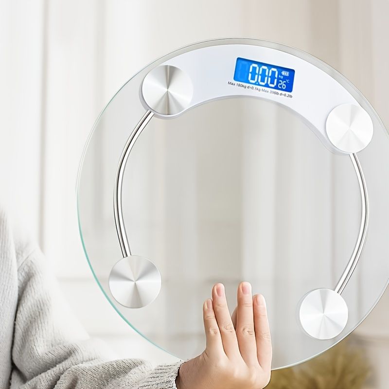 Load image into Gallery viewer, 1pc Transparent Bathroom Scales LCD Electronic, smart Digital Scale Bear 180 KG Body Weight Scales Floor Scales
