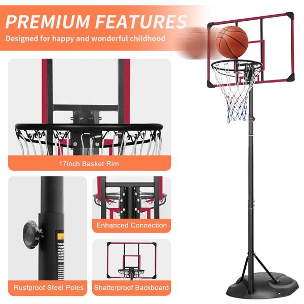 Load image into Gallery viewer, Adjustable Portable Basketball Hoop with 32&quot; Backboard for Indoor &amp; Outdoor Play
