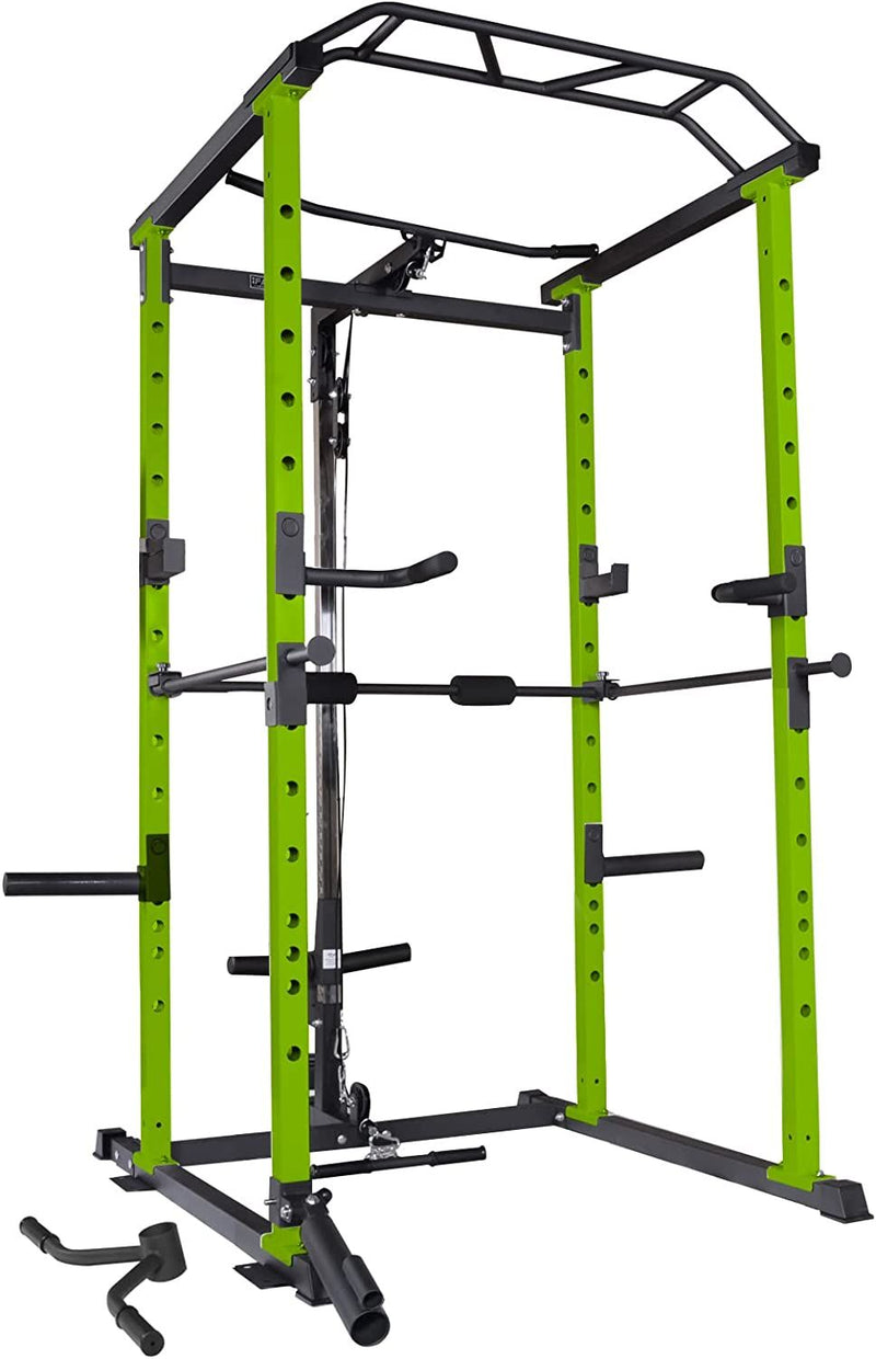 Load image into Gallery viewer, 210lb Green Home Gym Set Multi-functional Power Cage, Home Adjustable Pullup power Rack 1000Lbs Capacity Comprehensive Fitness Barbell Rack
