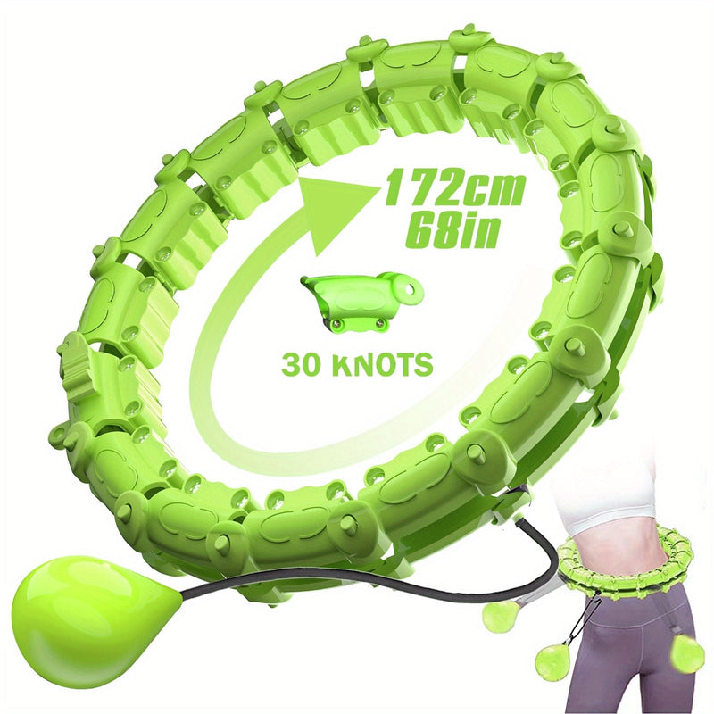 Load image into Gallery viewer, 1pc Smart Weighted Hula Hoops, Fitness Weight Loss Gear, With Detachable Knots &amp; Adjustable Weight

