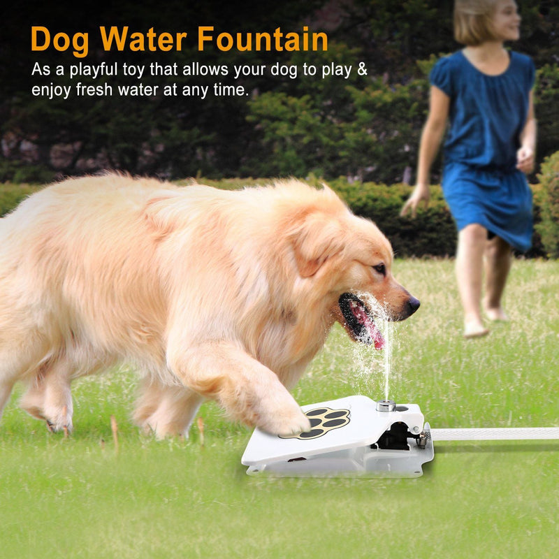 Load image into Gallery viewer, Outdoor Dog Water Fountain Step-On Activated Pet Water Dispenser
