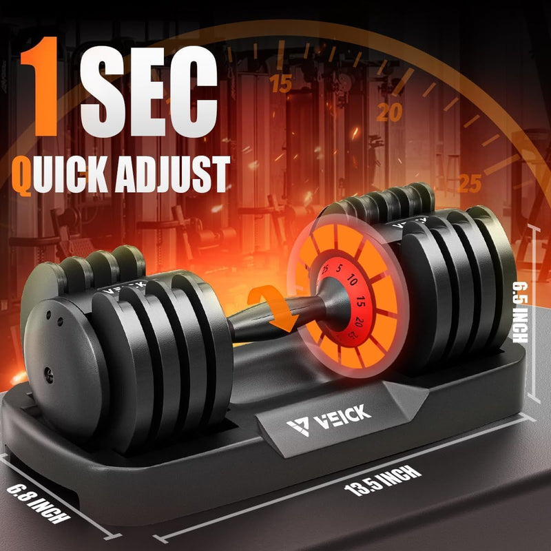 Load image into Gallery viewer, 25LB 5 in 1 Single Adjustable Dumbbell Free Dumbbell Weight Adjust with Anti-Slip Metal Handle, Ideal for Full-Body Home Gym Workouts
