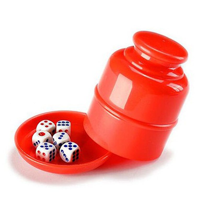 Load image into Gallery viewer, 1pc standard Dice &amp; Dice Cup Set; Bar Sieve Thickened Combination with Bottom Holder; Outdoor Table Game Accessories
