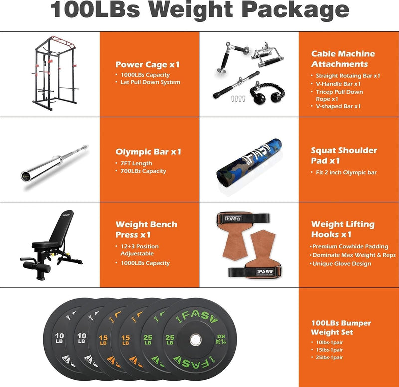 Load image into Gallery viewer, 1000 lbs. capacity Multi-functional Power Cage, Home Adjustable Pullup Squat Rack Comprehensive Fitness Barbell Rack
