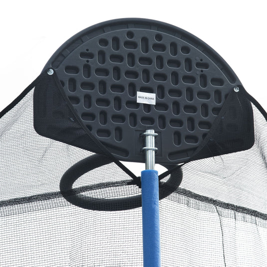 14FT Family Trampoline with Basketball Hoop and Safety Net for All Ages